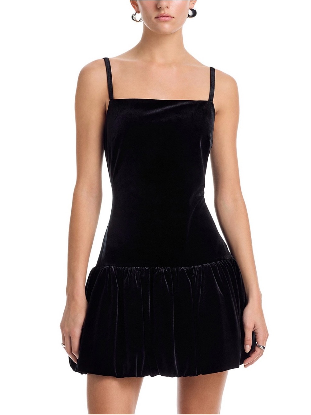 NWT Steve Madden Black Velvet Mini Dress Size 0
